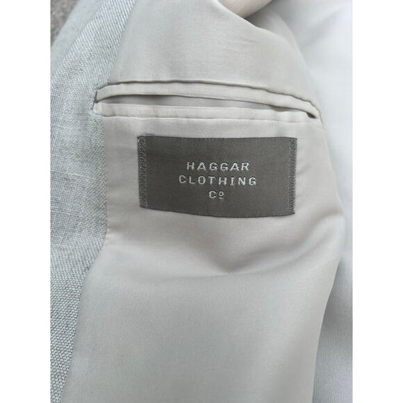 Vintage Haggar Tan Beige Two Button Tailored Blazer Size 44 American USA - Picture 5 of 6